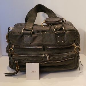 Chloe' Betty Large black leather satchel